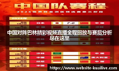 中国对阵巴林精彩视频直播全程回放与赛后分析尽在这里